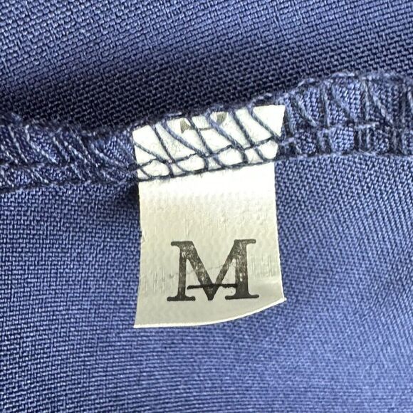 Blue Dress Ruffle Sleeve Round Neck Layered Mini Size Medium - Picture 4 of 10